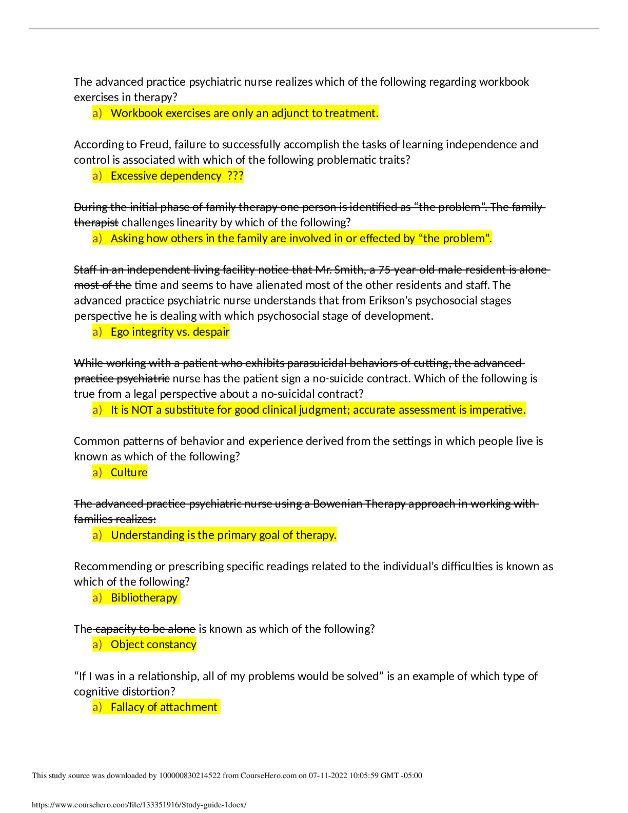 Preview of NRNP 6645 Study guide 1 2022